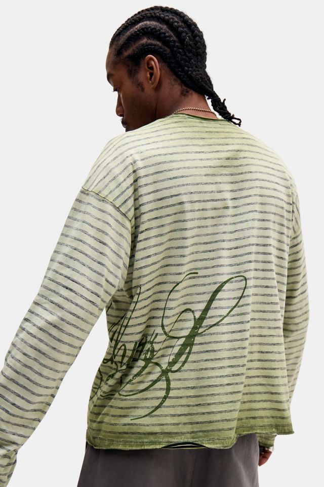 Archivis Khaki Stripe Long Sleeve Tee #3