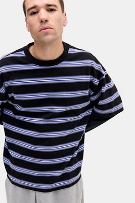 iets frans... Gestreiftes Doppellagiges Langarm-T-Shirt