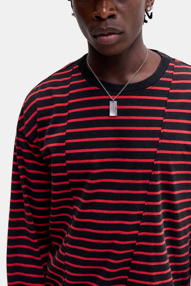 BDG Asymmetrisches Splice Streifen Langarm-T-Shirt #2