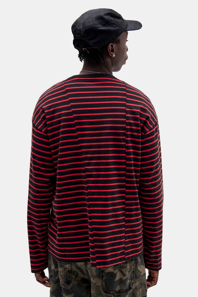 BDG Asymmetrisches Splice Streifen Langarm-T-Shirt #3