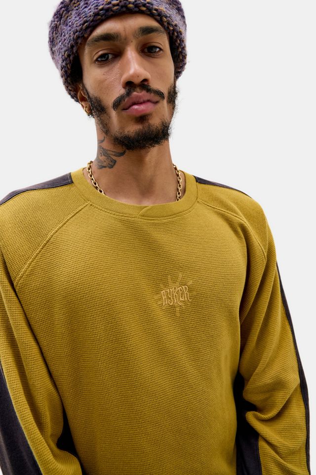 Ayker Yellow Waffle Panel Long Sleeve Tee #2
