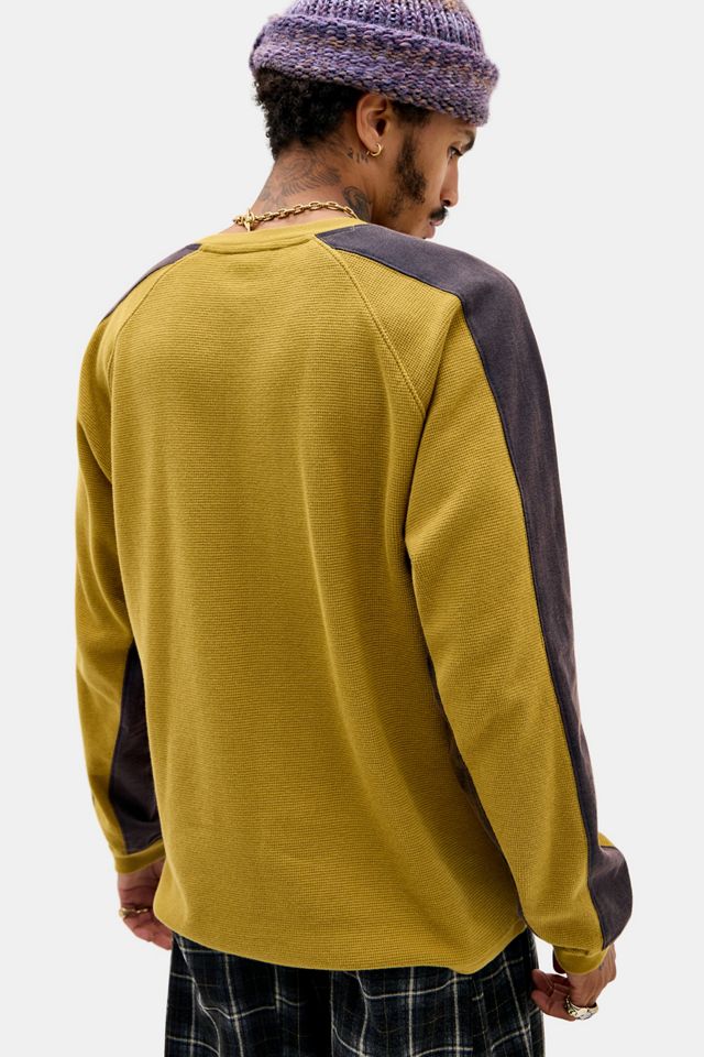 Ayker Yellow Waffle Panel Long Sleeve Tee #3