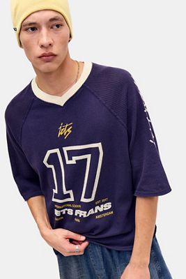 T-shirt en jersey à manches 3/4 violet iets frans...
