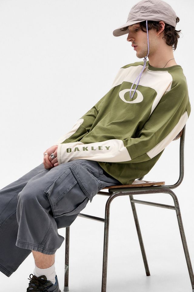 Oakley UO Exclusive Green Moto Long Sleeve Jersey T-Shirt #4
