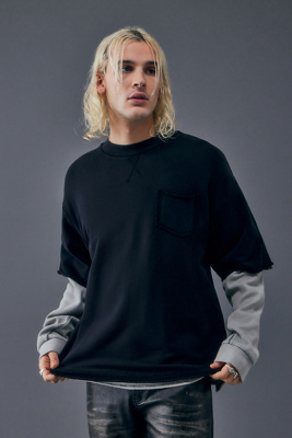 jaded london Double Layer Top 十字架 トライバル Dropout Double Layer Top | Jaded London | Clothing
