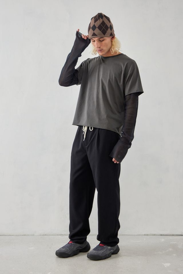 Jaded London Washed Gey Double Layered T-Shirt | Urban