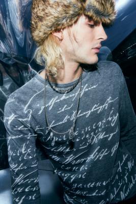 大人気！Jaded London★Burnout Handwritten Long SleeveTシャツ 大人気！Jaded London☆Burnout Handwritten Long SleeveTシャツ