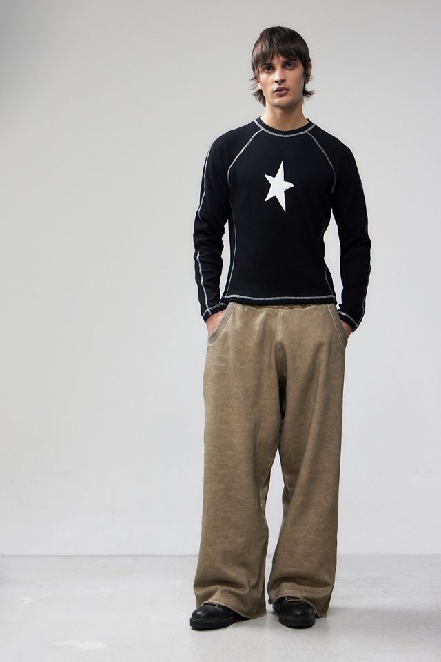 Jaded London Star Applique Ribbed T-Shirt | Urban Outfitters UK