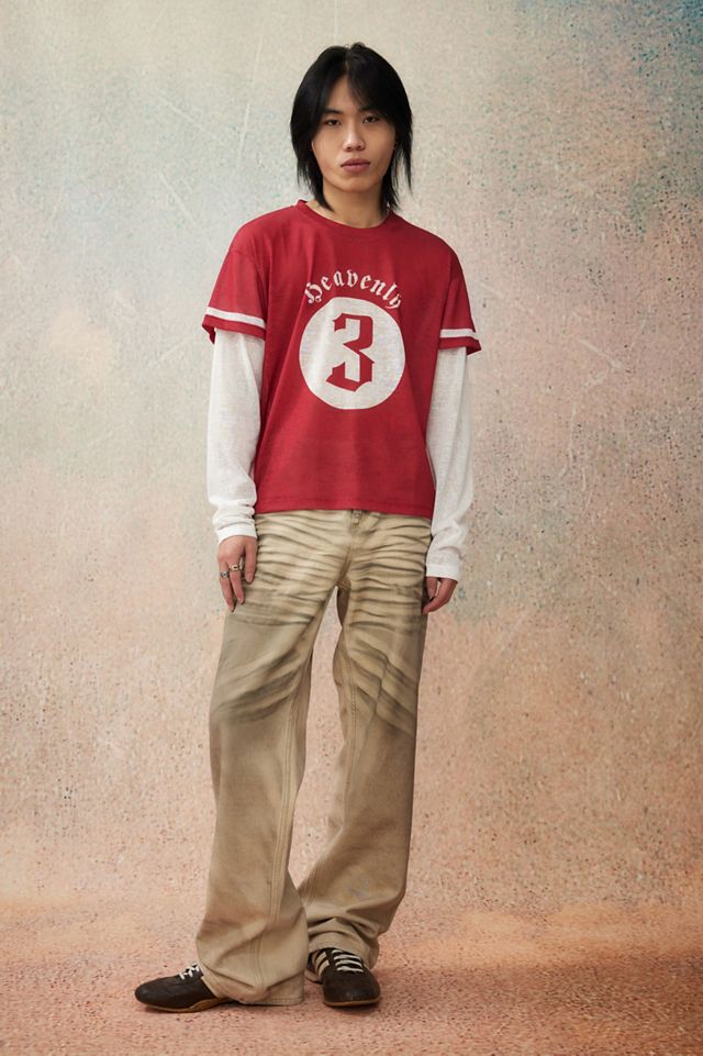 Jaded London Varsity Double Layer T-Shirt | Urban Outfitters UK