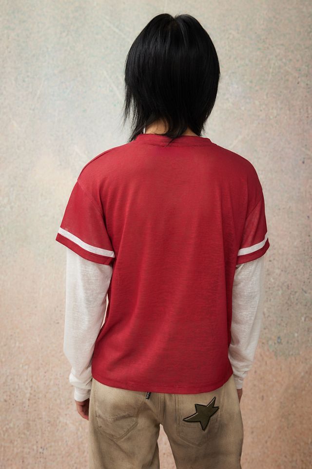 Jaded London Varsity Double Layer T-Shirt | Urban Outfitters UK