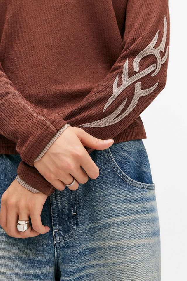 Jaded London Brown Appliqué T-Shirt | Urban Outfitters UK