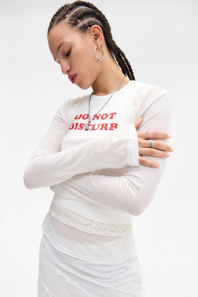 Jaded London White Mist Long Sleeve T-Shirt | Urban