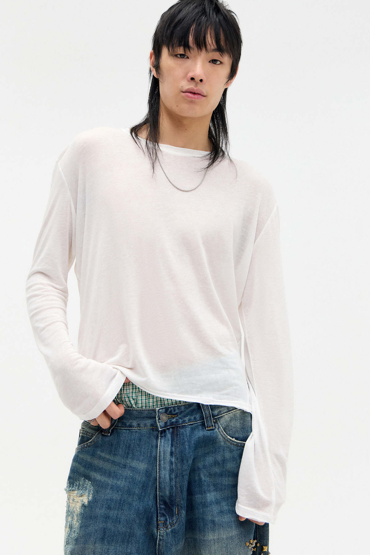 Jaded London White Mist Long Sleeve T-Shirt