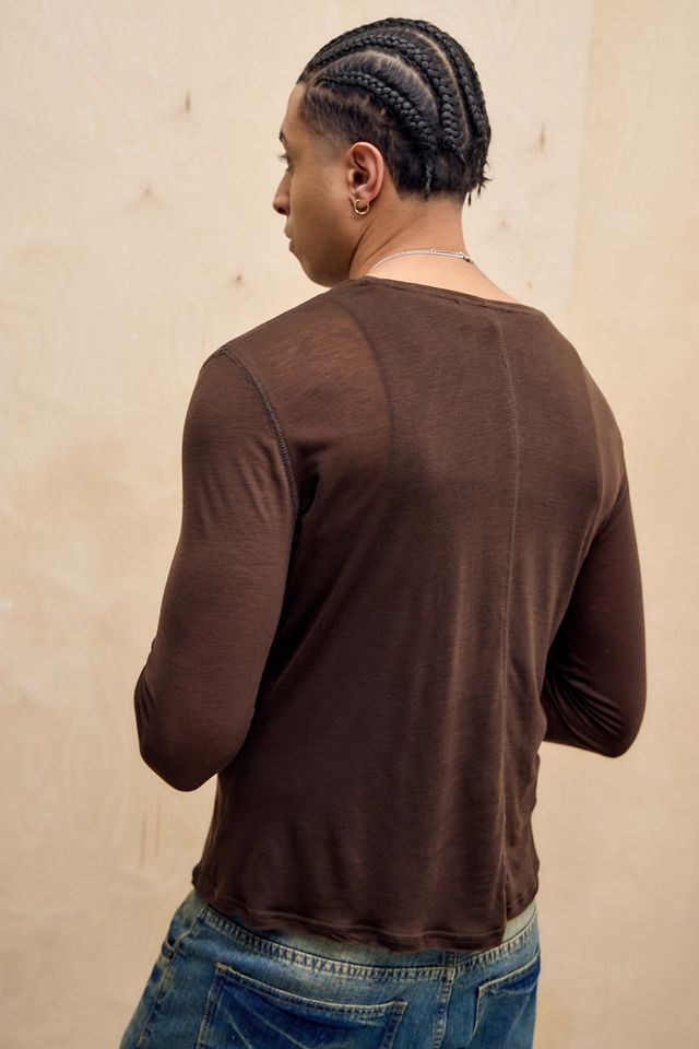 Jaded London Brown Mist Long Sleeve T-Shirt #3