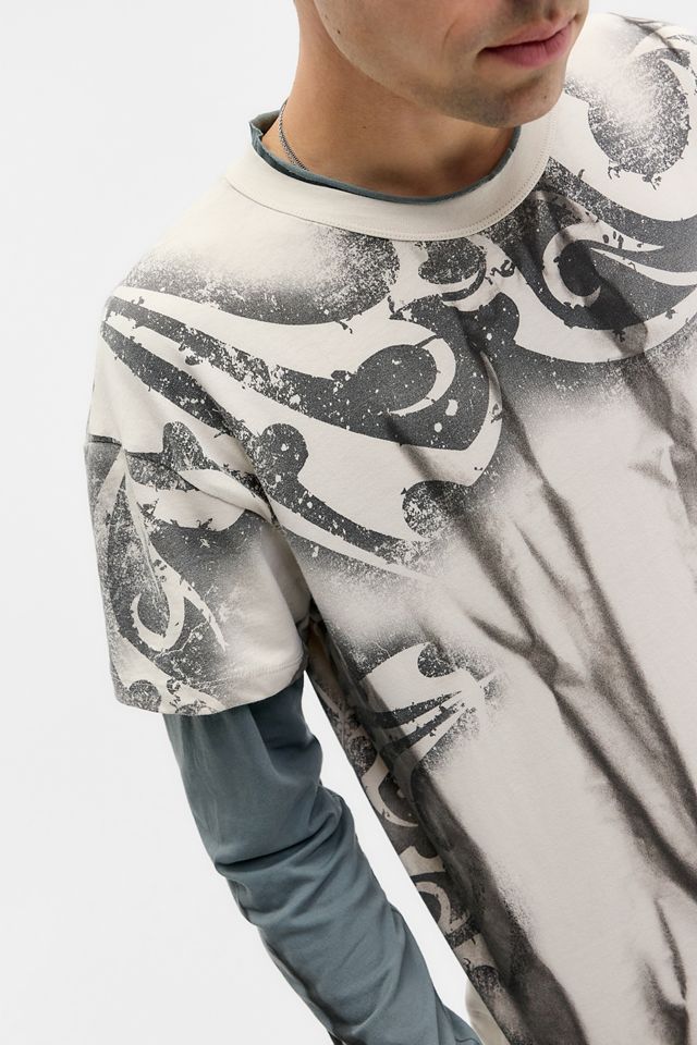 Jaded London Geschichtetes Batik-Spike-T-Shirt #2