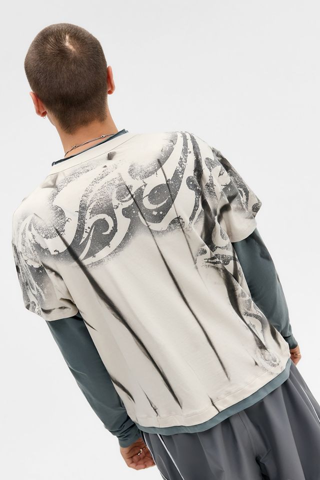 Jaded London Geschichtetes Batik-Spike-T-Shirt #3