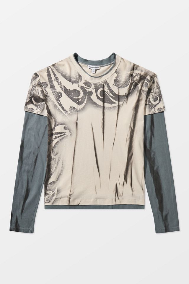 Jaded London Geschichtetes Batik-Spike-T-Shirt #6