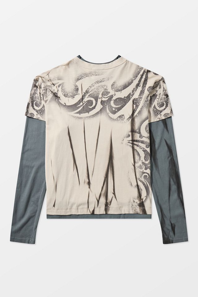 Jaded London Geschichtetes Batik-Spike-T-Shirt #7