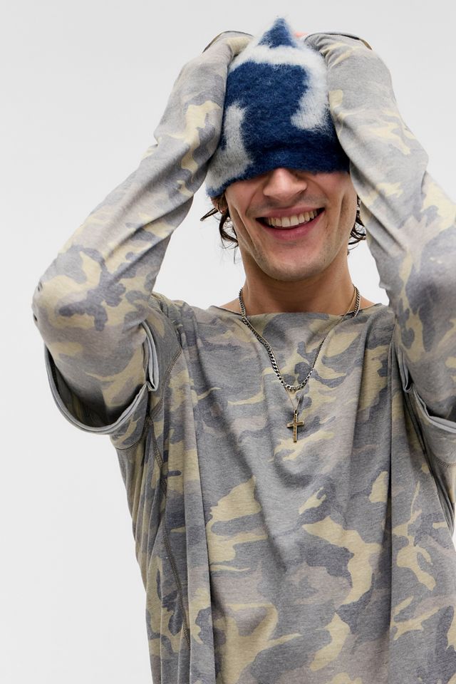 Jaded London Guerilla Camo Double Layer T-Shirt | Urban Outfitters UK
