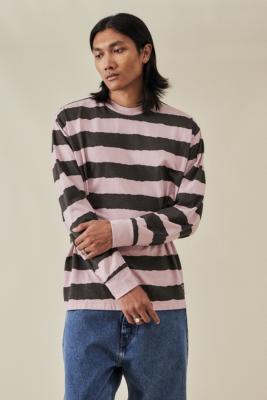 pink and black striped long sleeve
