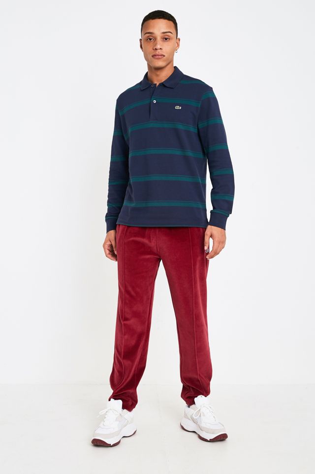 Lacoste SPORT Navy Striped Long-Sleeve Polo Shirt #2