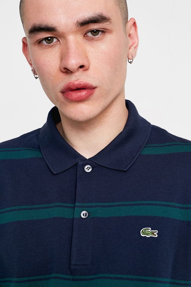 Lacoste Striped Long-Sleeve Polo Shirt #1