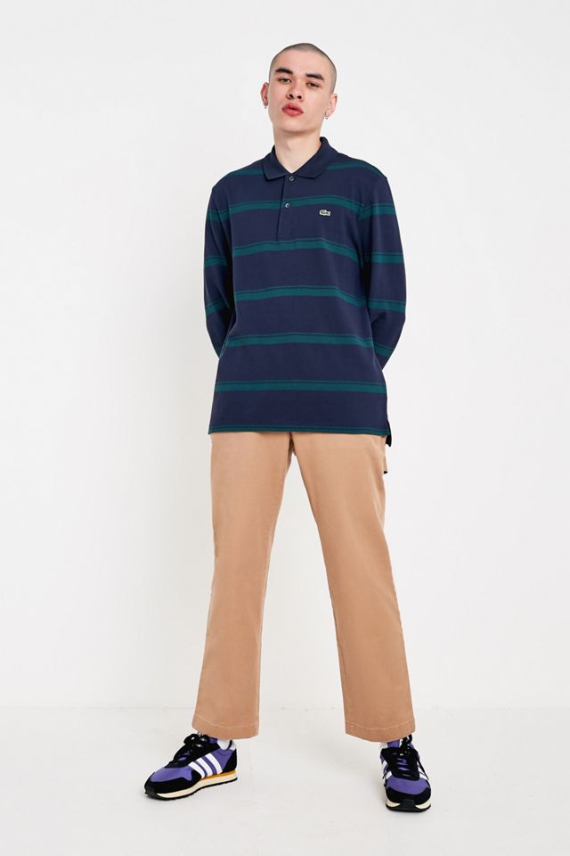 Lacoste Striped Long-Sleeve Polo Shirt #2