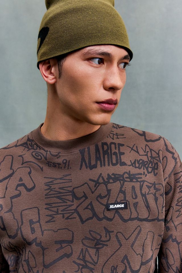 XLARGE Brown Logo Print Sweatshirt #4