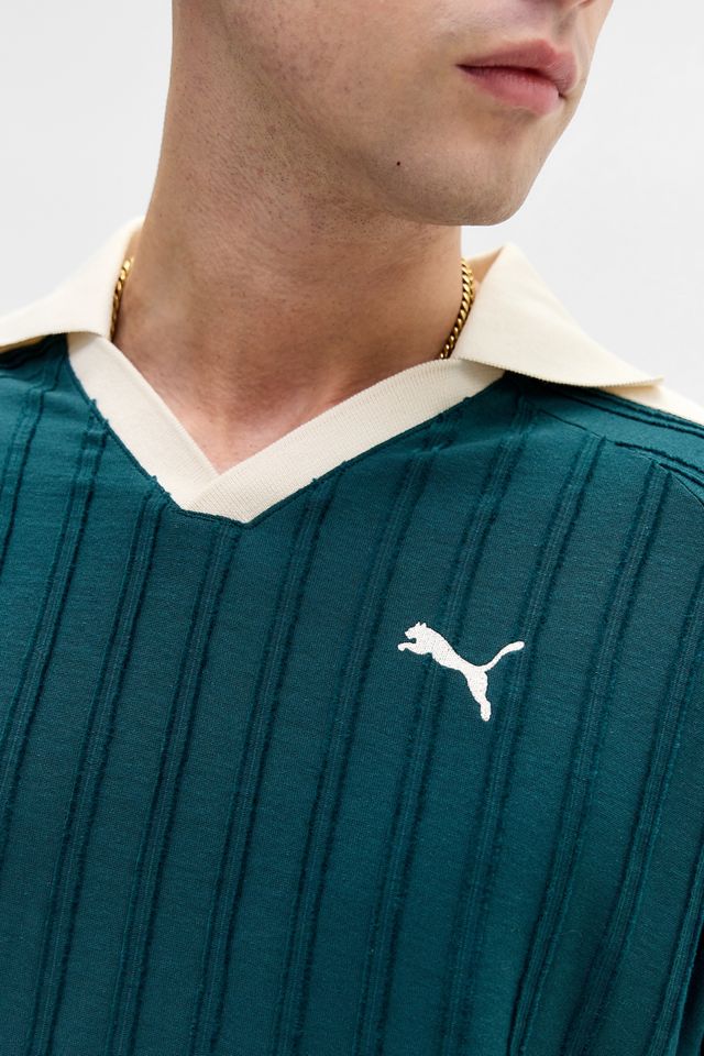 Polo à manches longues et coupe décontractée PUMA Green T7 #1