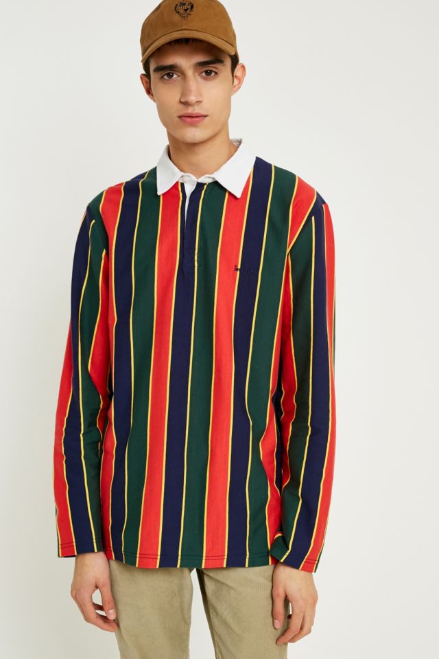 UO Vertical Block Stripe Rugby Shirt | Urban Outfitters UK