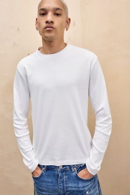 Maglietta a maniche lunghe slim bianca UO