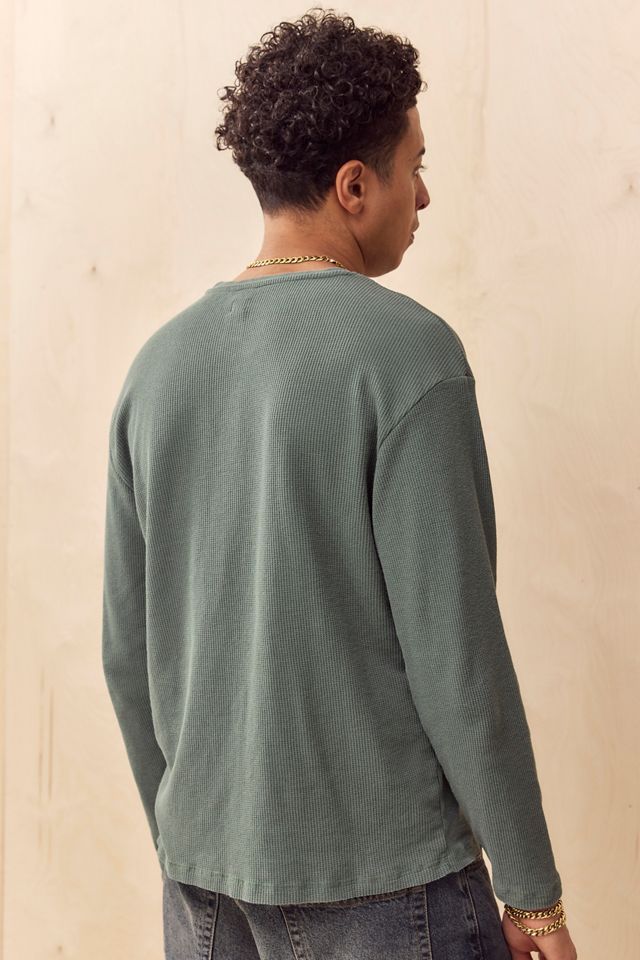 BDG Plain Waffle Long Sleeve T-Shirt #3
