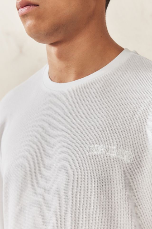 BDG Weißes Einfarbiges Waffel Langarm-T-Shirt #2