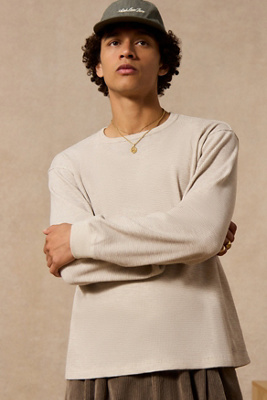 Heather Plain Waffle Crew Neck Top en taille: XS - Loom - Modalova