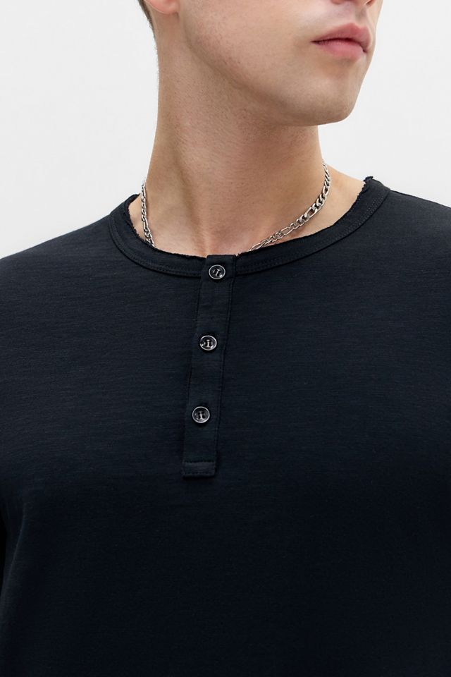 UO Black Henley T-Shirt #2