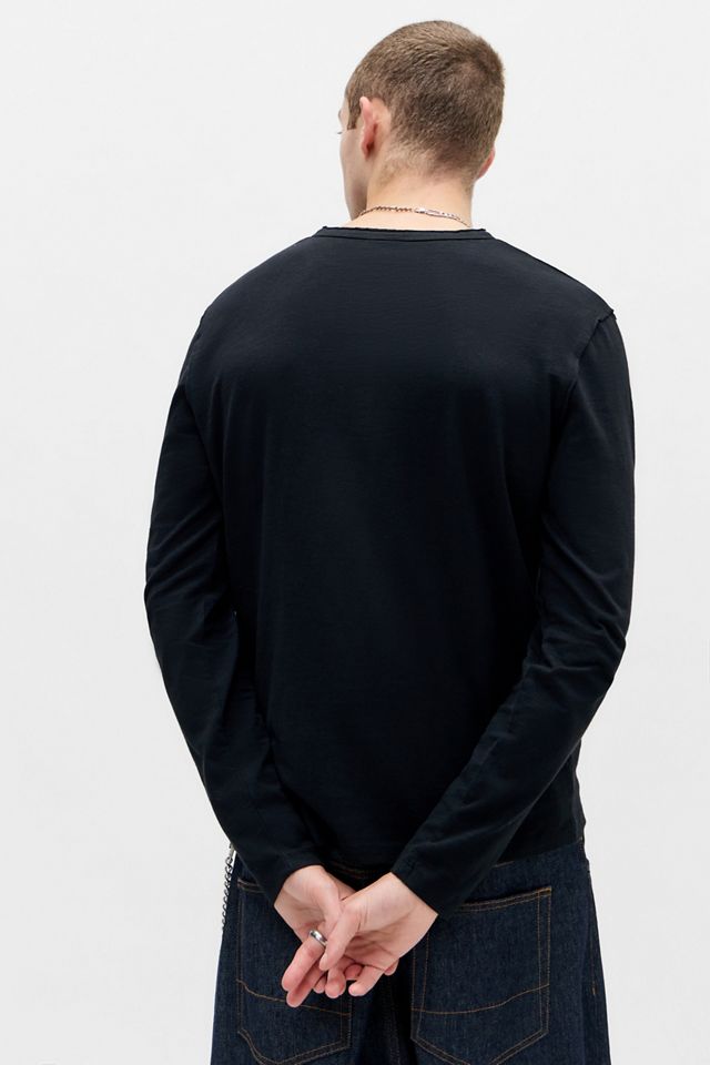 UO Black Henley T-Shirt #3