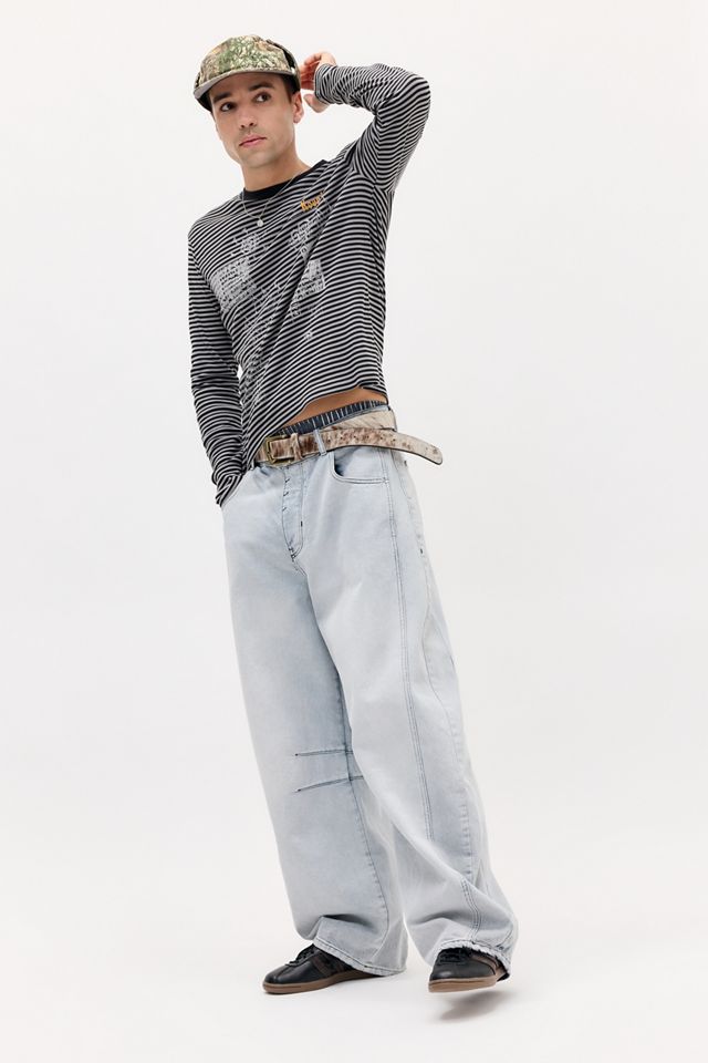 T-shirt à manches longues BDG noir à rayures Koenji #1