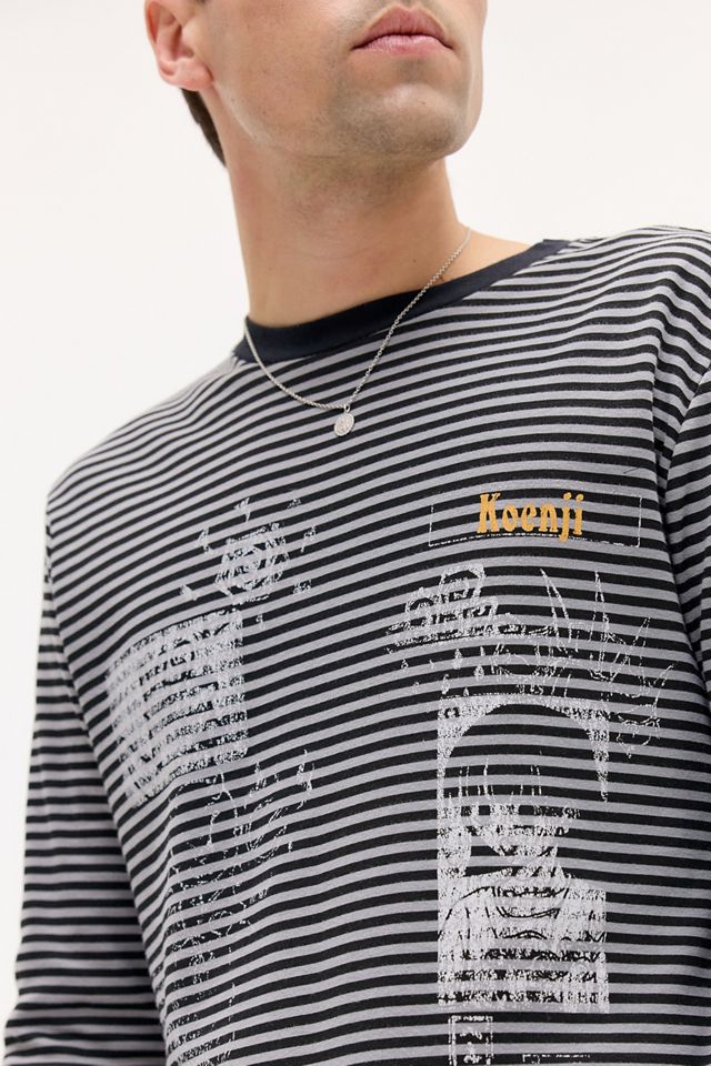 T-shirt à manches longues BDG noir à rayures Koenji #2