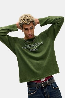 UO Archive Tokyo Long Sleeve Slub T-Shirt