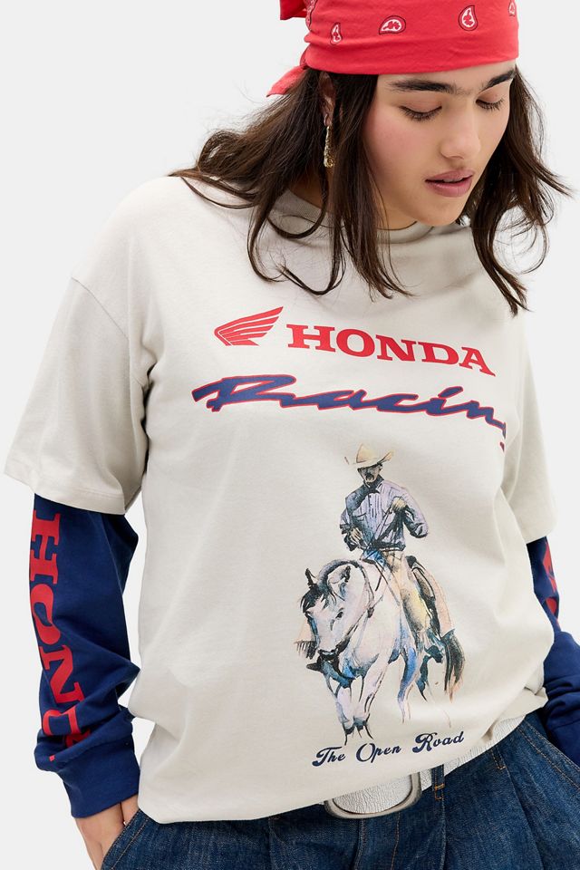 UO Ecru Honda Double Layer T-Shirt #4
