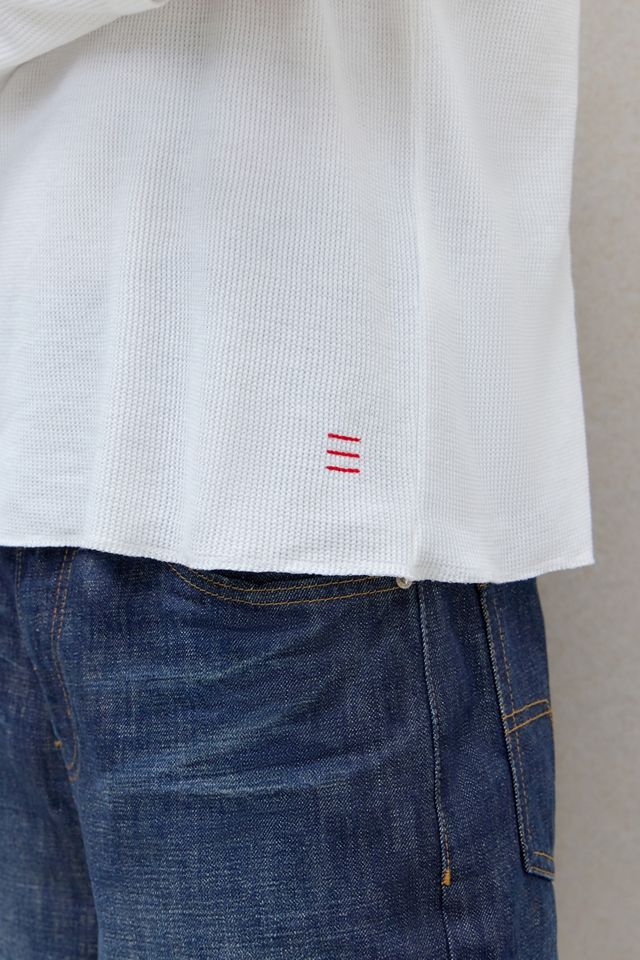 T-Shirt a Maniche Lunghe Henley Waffle UO #2