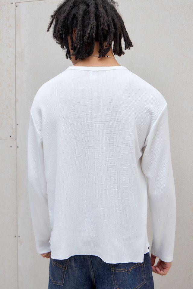 T-Shirt a Maniche Lunghe Henley Waffle UO #3