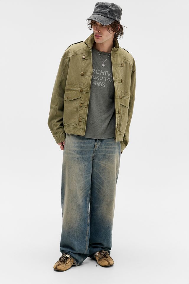 T-Shirt UO Archive Slub a Maniche Lunghe Carbone #1