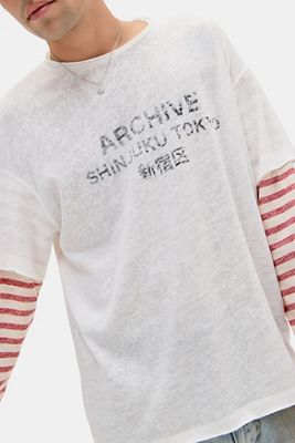 Archivis Archive Double Layer Slub Graphic Tee