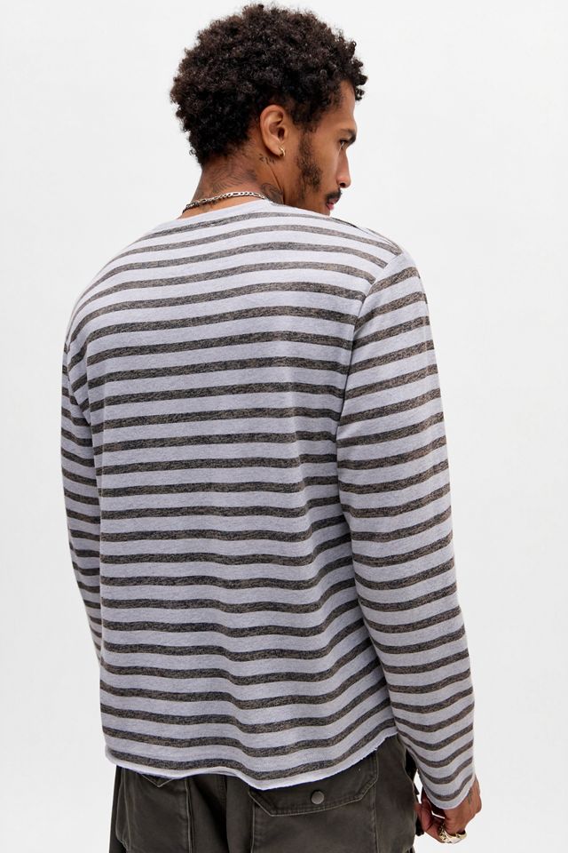 UO Archive Striped Long Sleeve Slub Graphic Tee #3