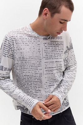 Archivis Newspaper Long Sleeve Graphic Tee