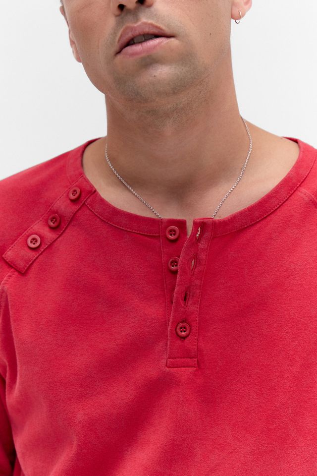 Archivis Asymmetric Button Long Sleeve Tee #3