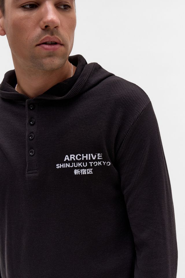 Sudadera con Capucha Henley de Waffle Archivis Archive #2
