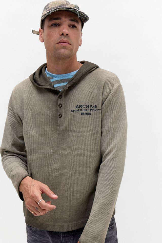 Archivis Archive Waffle Henley Hoodie #2