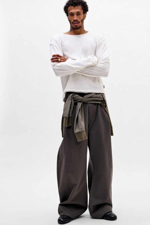 Archivis Washed Long Sleeve Plain Slub Tee #1
